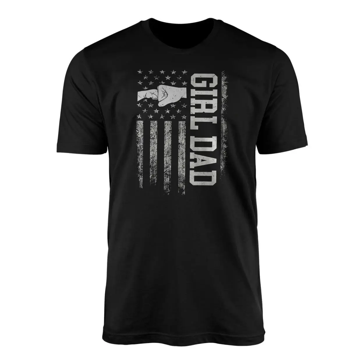 Distressed Girl Dad Fist Bump American Flag T Shirt 1 1.jpg