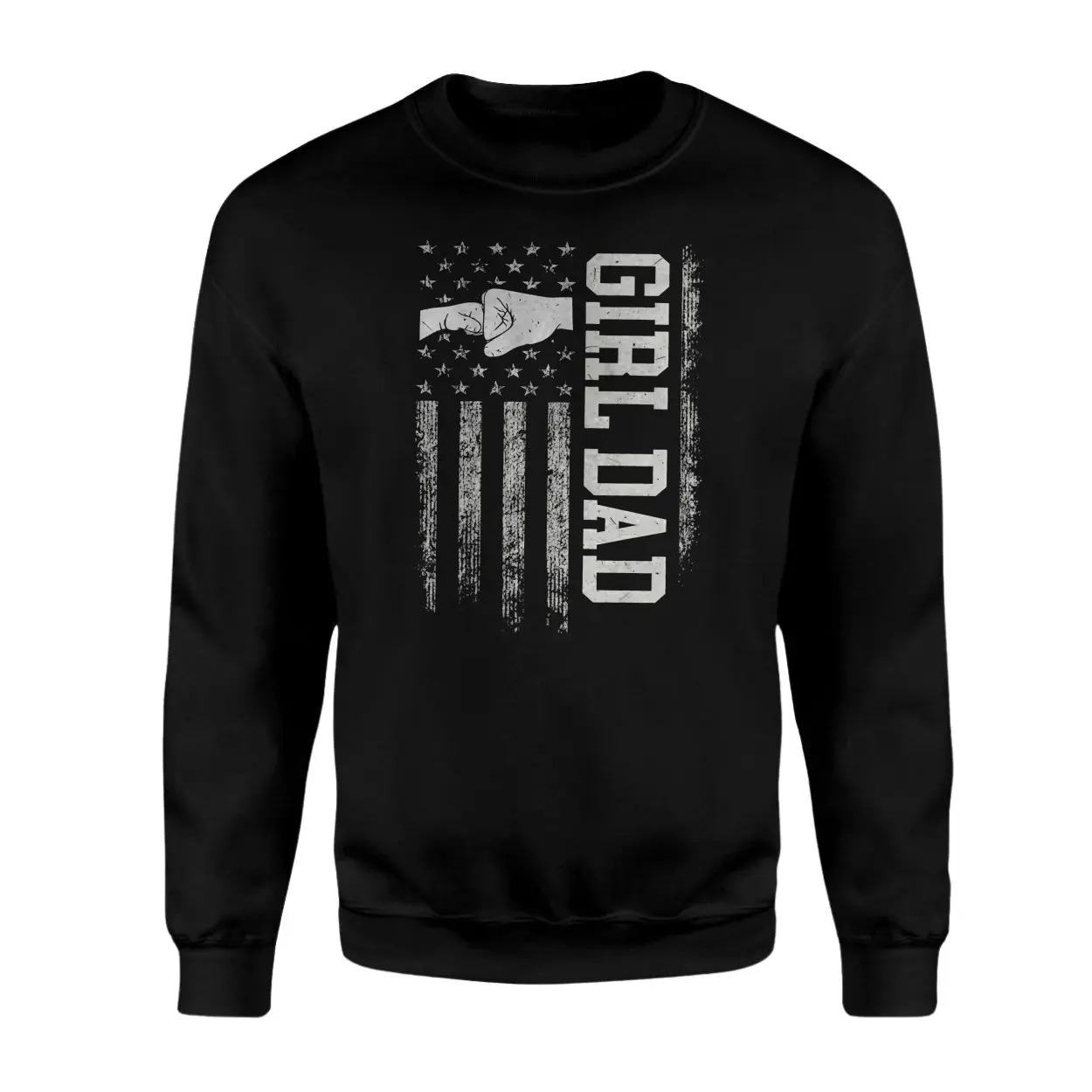 Distressed Girl Dad Fist Bump American Flag T Shirt 3 1.jpg