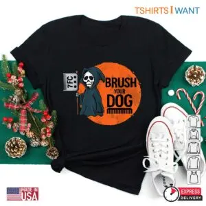 Dog Grooming Halloween: Dog Groomer Brush Your Dog Reaper Halloween Shirt 5 Dog Grooming Halloween Reaper Brush Costume 2 1.jpg