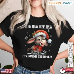 Dominic The Christmas Donkey T-Shirt - Hee Haw Holiday Graphic Tee 7 Dominic The Christmas Donkey Holiday Fun Tee 2 1.jpg