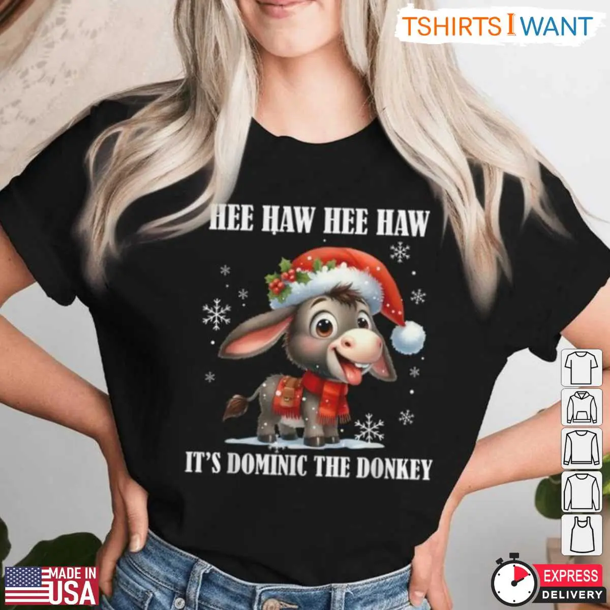 Dominic The Christmas Donkey Holiday Fun Tee 2 1.jpg