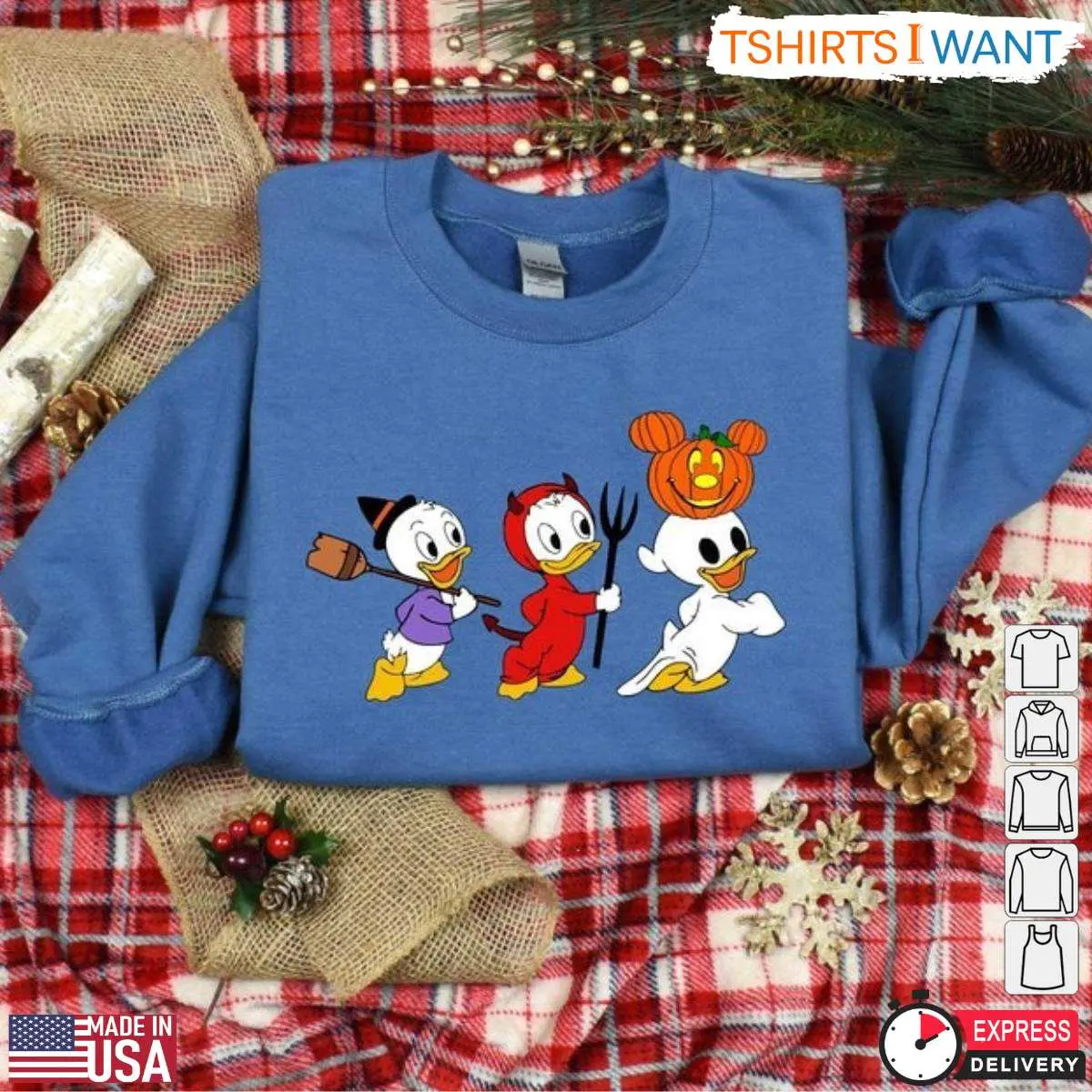 Donald Duck Halloween Disney Nephews Sweatshirt 3 1.jpg