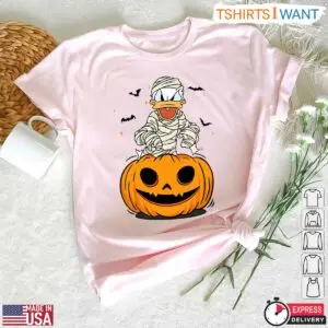 Donald Duck Pumpkin Halloween T-Shirt – Disney Mummy and Bat Graphic Tee 9 Donald Duck Pumpkin Halloween T Shirt Disney Mummy and Bat Graphic Tee 4 1.jpg