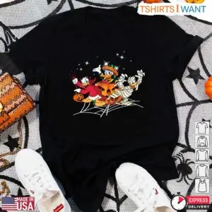 Donald Duck and Friends Halloween Costumes T Shirt Disney Devil Mummy and Pumpkin Graphic Tee 1 1.jpg