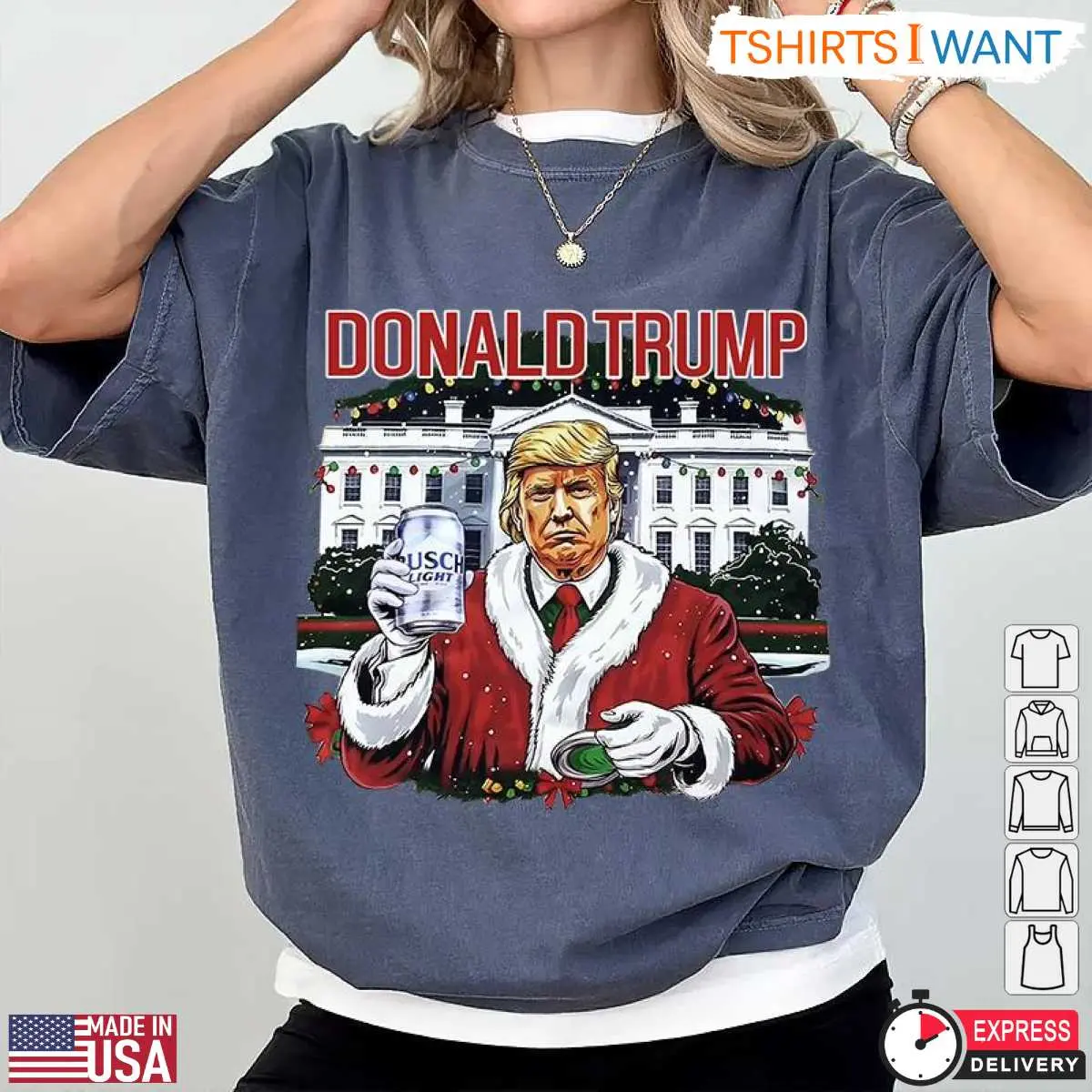 Donald Trump Christmas T Shirt Funny Santa Holiday Tee 2 1.jpg