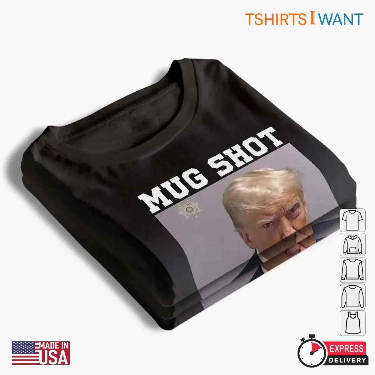 Donald Trump Mug Shot T shirt Never Surrender Tee 4 1.jpg