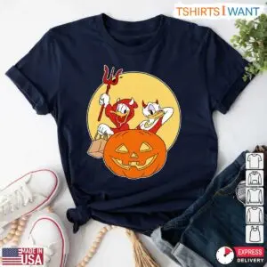 Donald and Daisy Duck Halloween Costumes T-Shirt – Disney Devil Costume with Pumpkin Graphic Tee 11 Donald and Daisy Duck Halloween Costumes T Shirt Disney Devil Costume with Pumpkin Graphic Tee 6 1.jpg