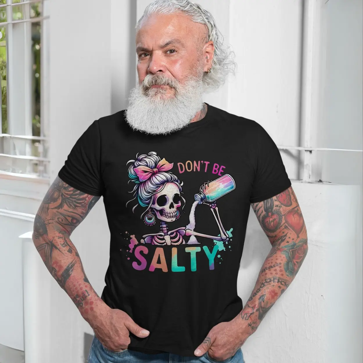 Don't Be Salty Funny Skeleton Pun T-Shirt 7 Dont Be Salty Funny Skeleton Pun T Shirt 7 1.jpg