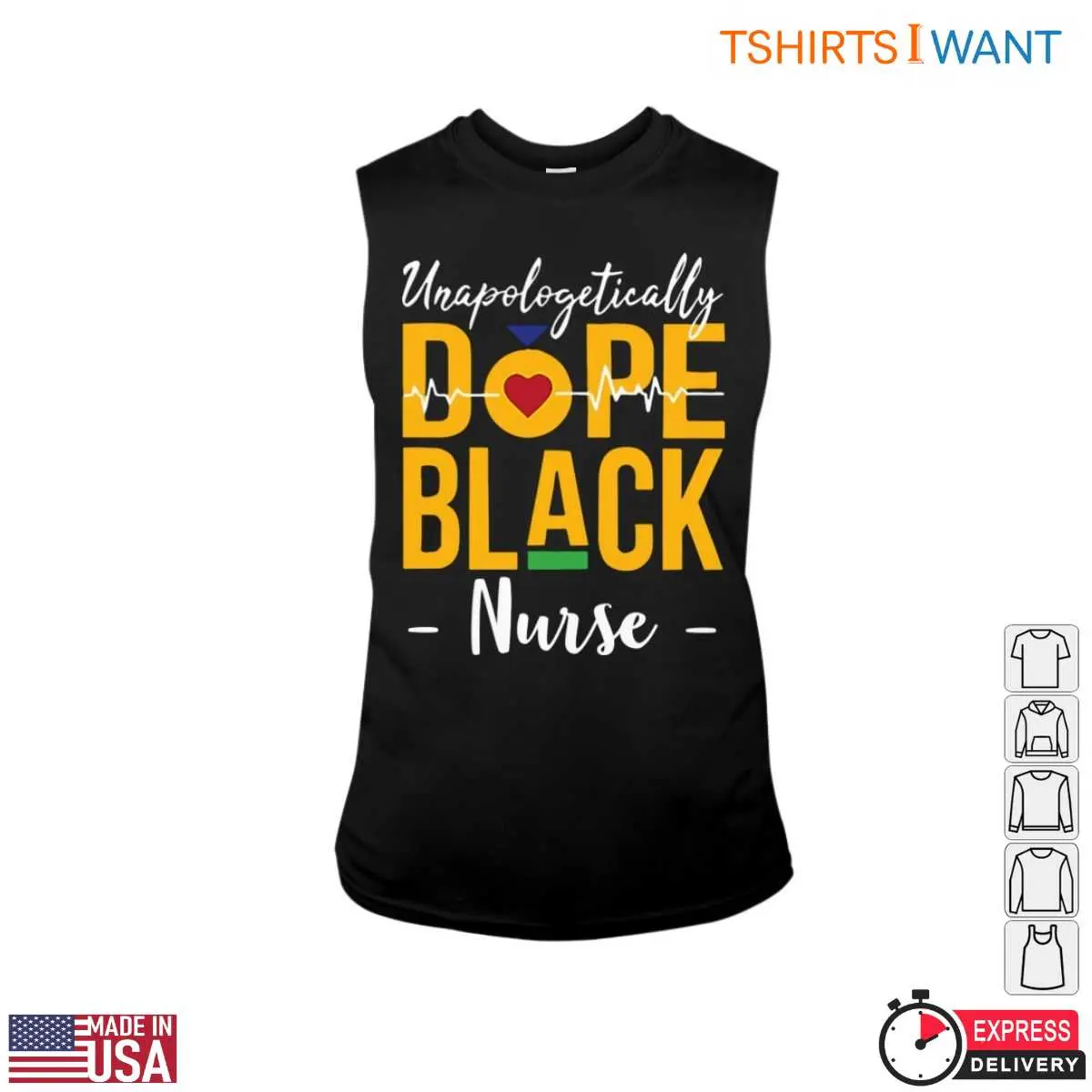 Dope Black Nurse T-Shirt - Unapologetic Heartbeat & Colorful Graphic for Healthcare Professionals 3 Dope Black Nurse Heartbeat Tee 3 1.jpg