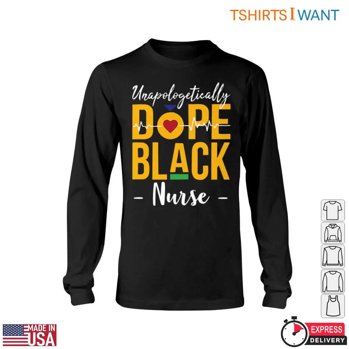 Dope Black Nurse T-Shirt - Unapologetic Heartbeat & Colorful Graphic for Healthcare Professionals 6 Dope Black Nurse Heartbeat Tee 6 1.jpg
