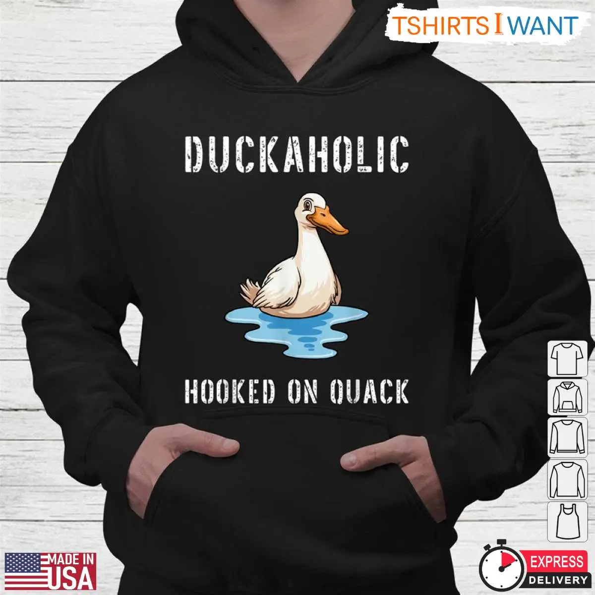 Duckaholic Hooked On Quack Funny Duck Farm Animal T Shirt 4 1.jpg