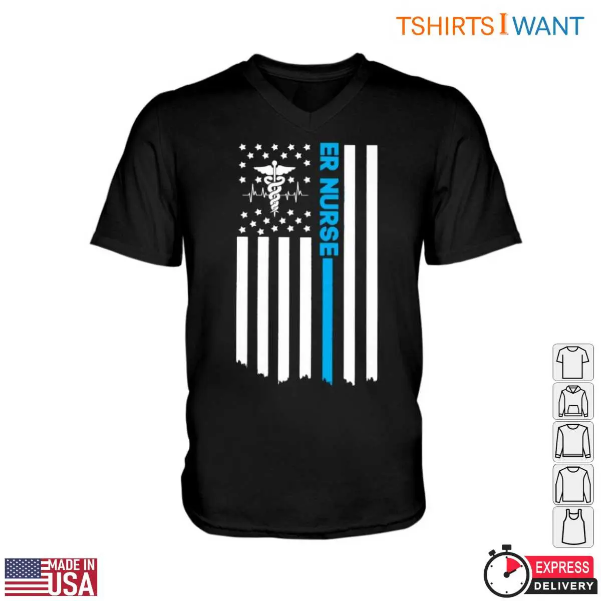 ER Nurse Flag Distressed American Flag With Caduceus Heartbeat Design T Shirt 2 1.jpg
