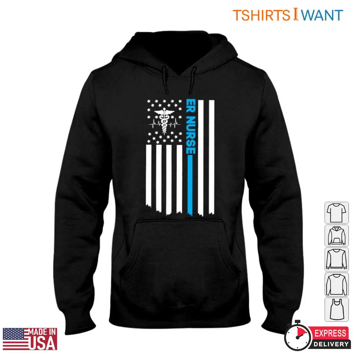 ER Nurse Flag Distressed American Flag With Caduceus Heartbeat Design T Shirt 4 1.jpg
