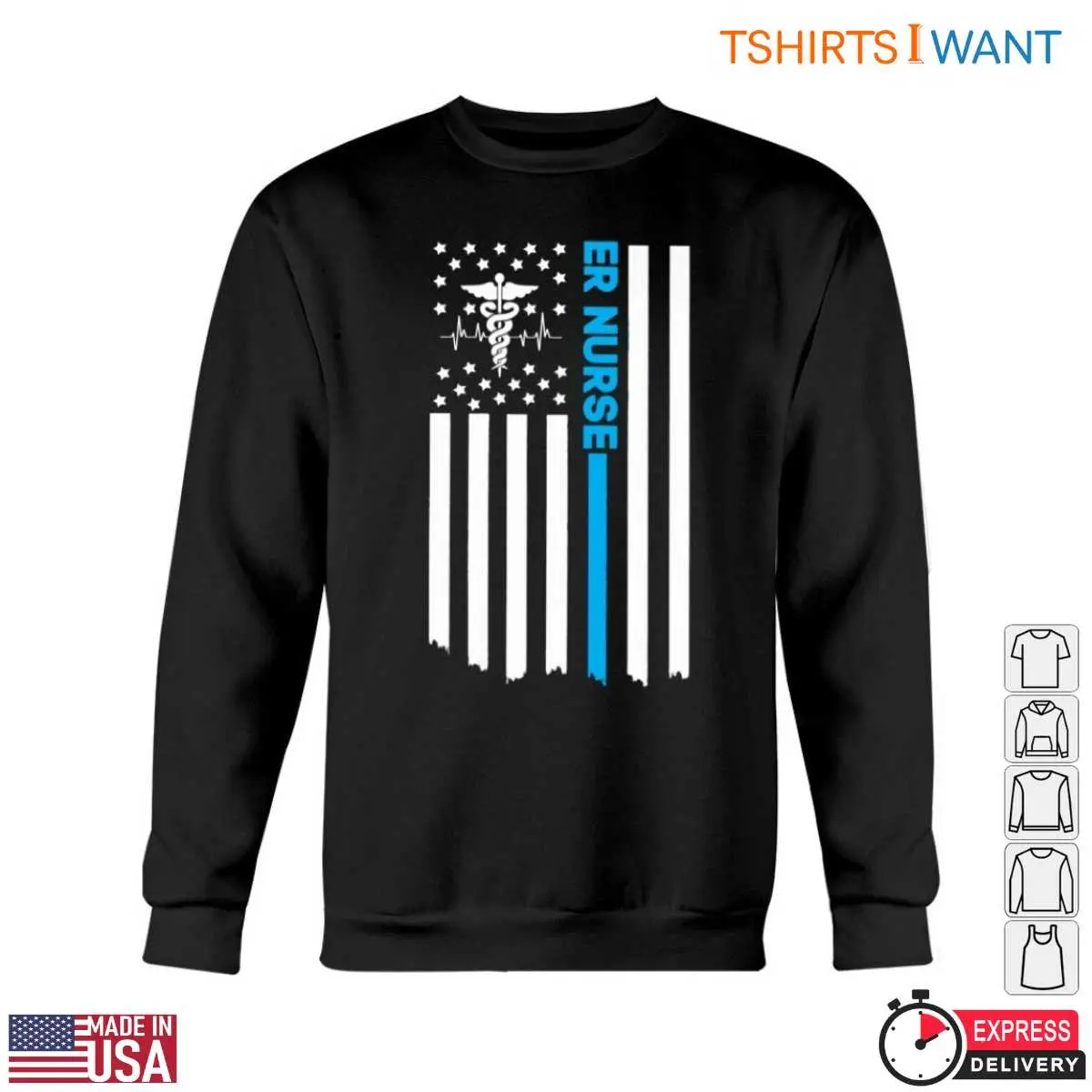 ER Nurse Flag Distressed American Flag With Caduceus Heartbeat Design T Shirt 5 1.jpg