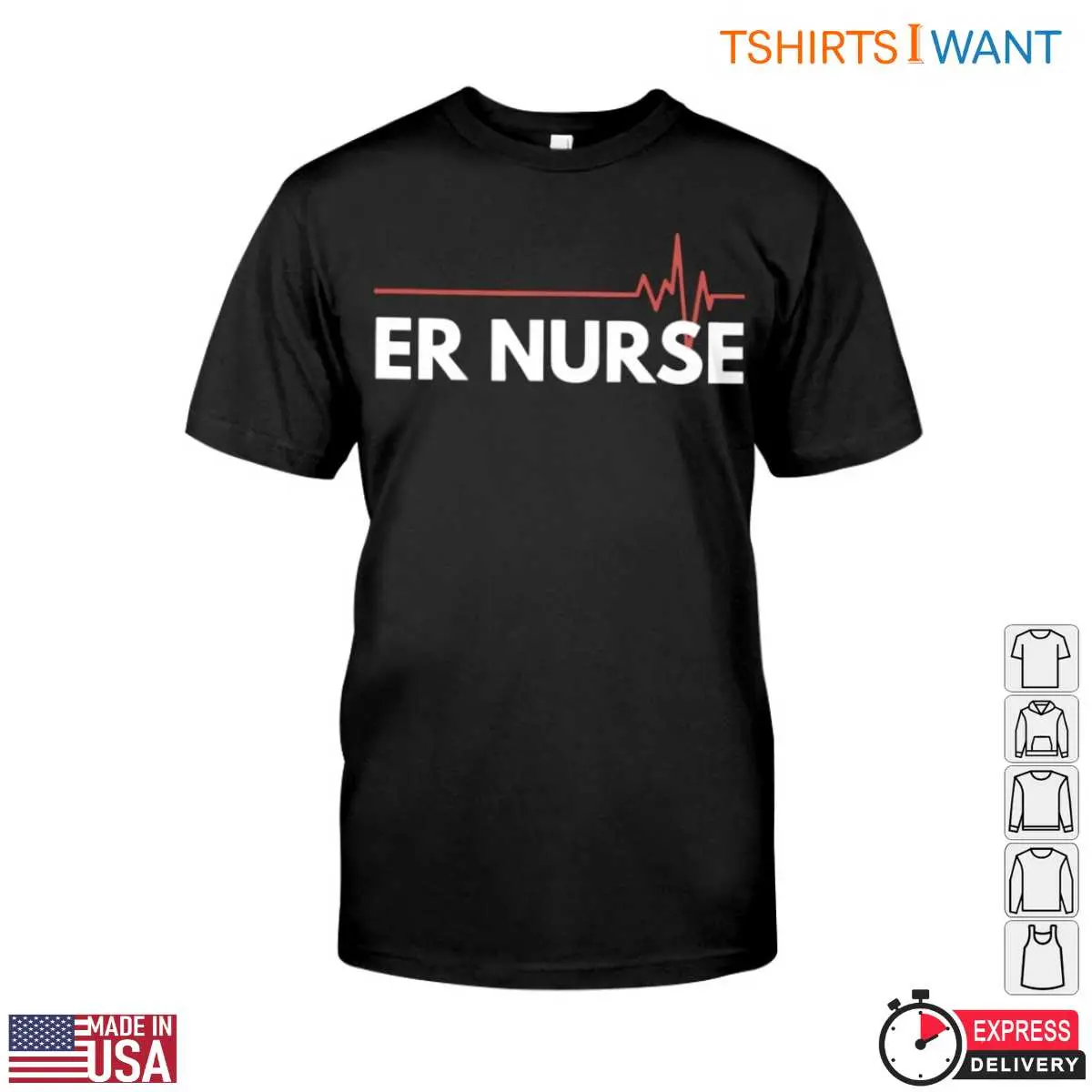 ER Nurse Heartbeat Line Design for Emergency Room Nurses Shirt 1 ER Nurse Heartbeat Line Design for Emergency Room Nurses Shirt 1