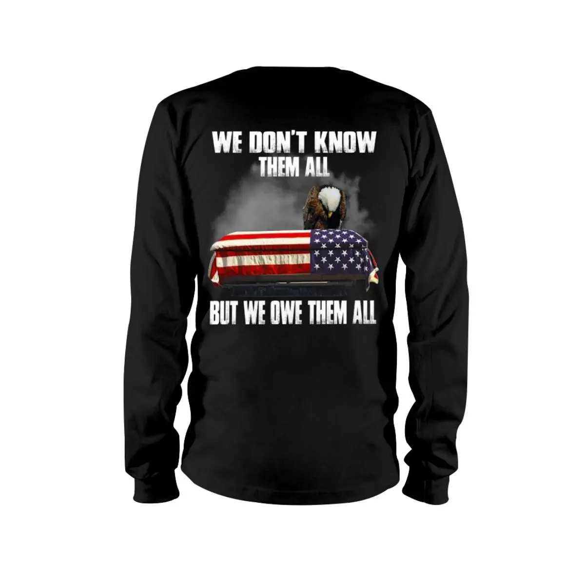 Eagle and American Flag Veteran T Shirt Honor Fallen Heroes 3