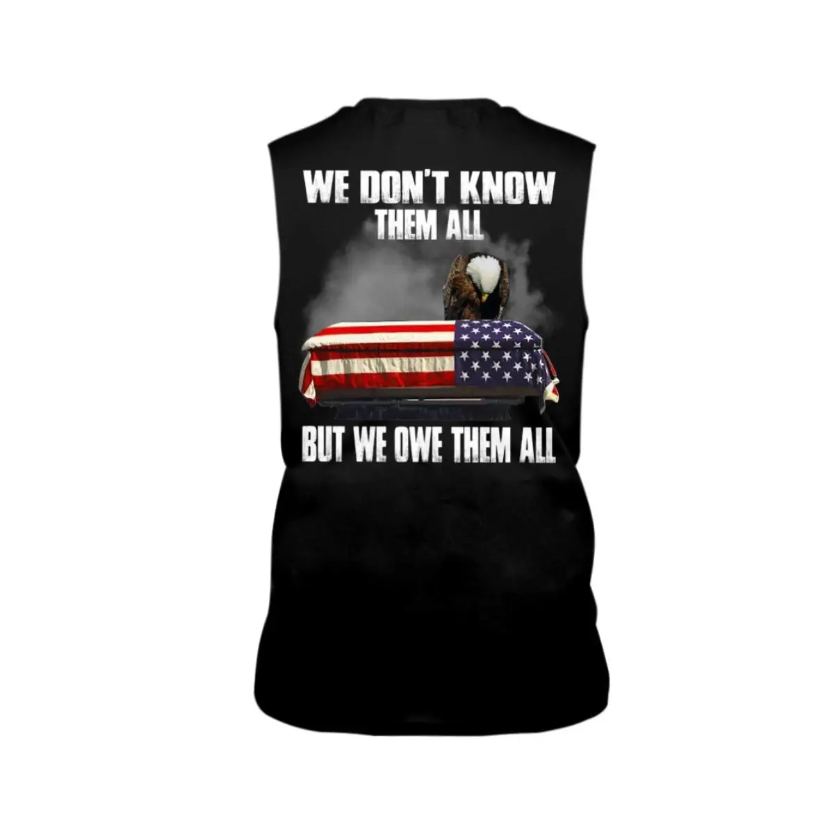 Eagle and American Flag Veteran T Shirt Honor Fallen Heroes 4