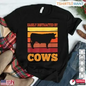 Easily Distracted By Cows Retro Farm Animal T-Shirt 5 Easily Distracted By Cows Retro Farm Animal T Shirt 2 1.jpg
