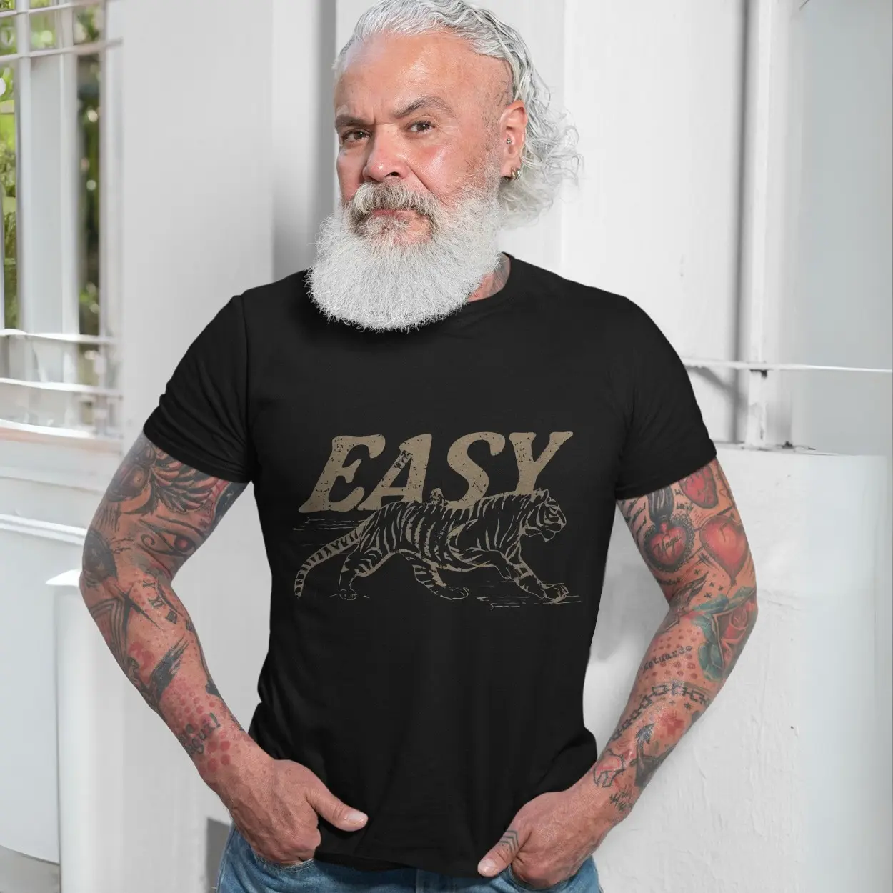 Easy Tiger Funny Vintage Style Graphic T-Shirt 7 Easy Tiger Funny Vintage Style Graphic T Shirt 7 1.jpg