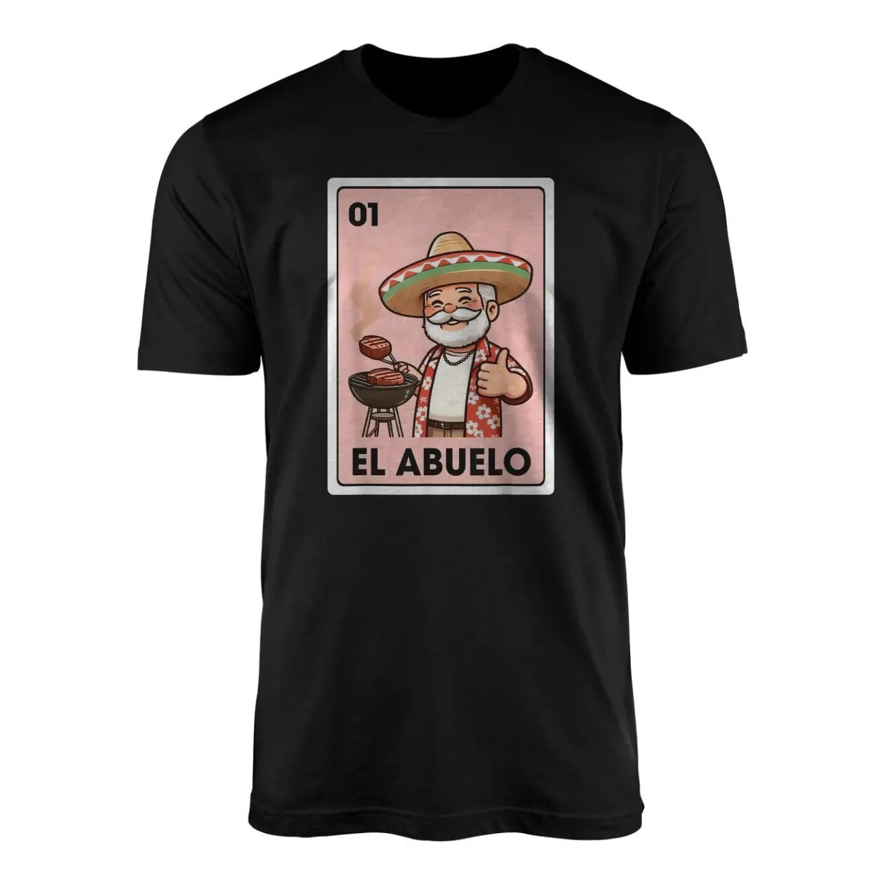El Abuelo Loteria Card Mexican Grandpa BBQ Graphic T Shirt 1 1.jpg