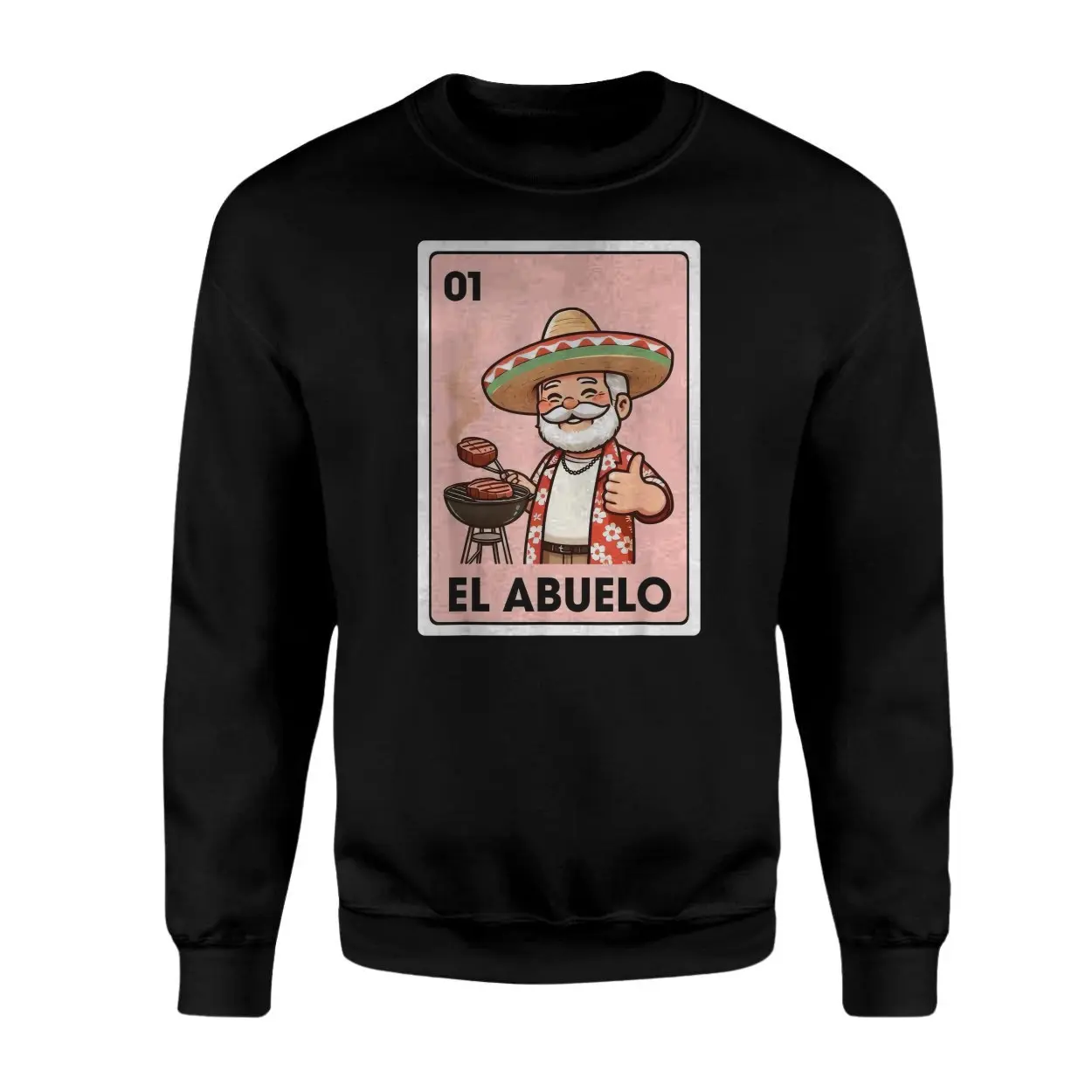 El Abuelo Loteria Card Mexican Grandpa BBQ Graphic T Shirt 3 1.jpg