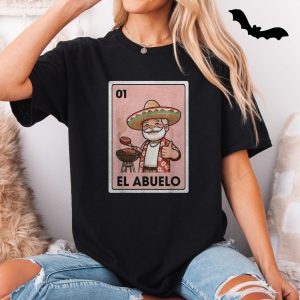 El Abuelo Loteria Card Mexican Grandpa BBQ Graphic T Shirt 5 1.jpg