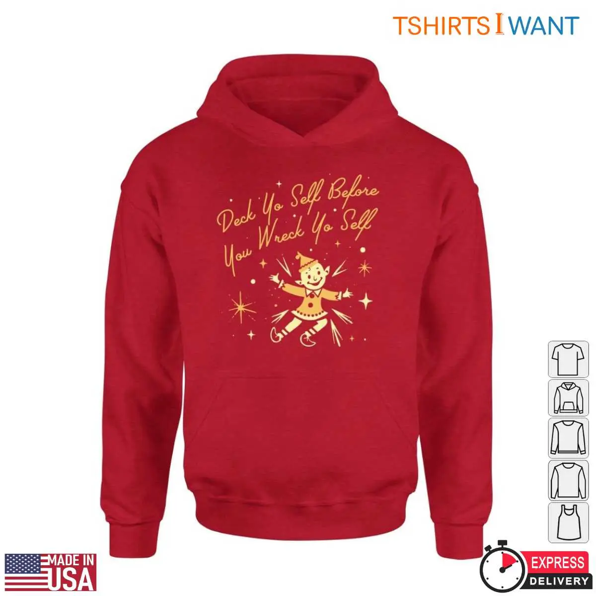 Elf Dancing T Shirt E28093 Deck Yo Self Christmas Humor 5.jpg