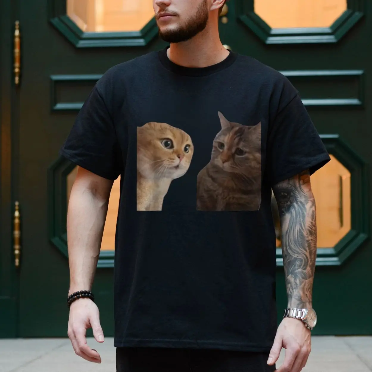Emotional Cat Standoff Meme Funny Reaction T-Shirt 4 Emotional Cat Standoff Meme Funny Reaction T Shirt 4 1.jpg