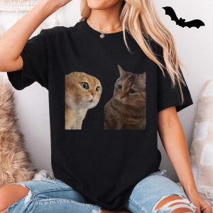 Emotional Cat Standoff Meme Funny Reaction T Shirt 5 1.jpg