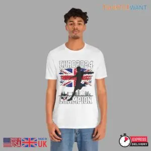 Euro 2024 England Champion White T-Shirt with British Flag Background 8 Euro 2024 England Champion White Tee with British Flag 4 1 1.jpg