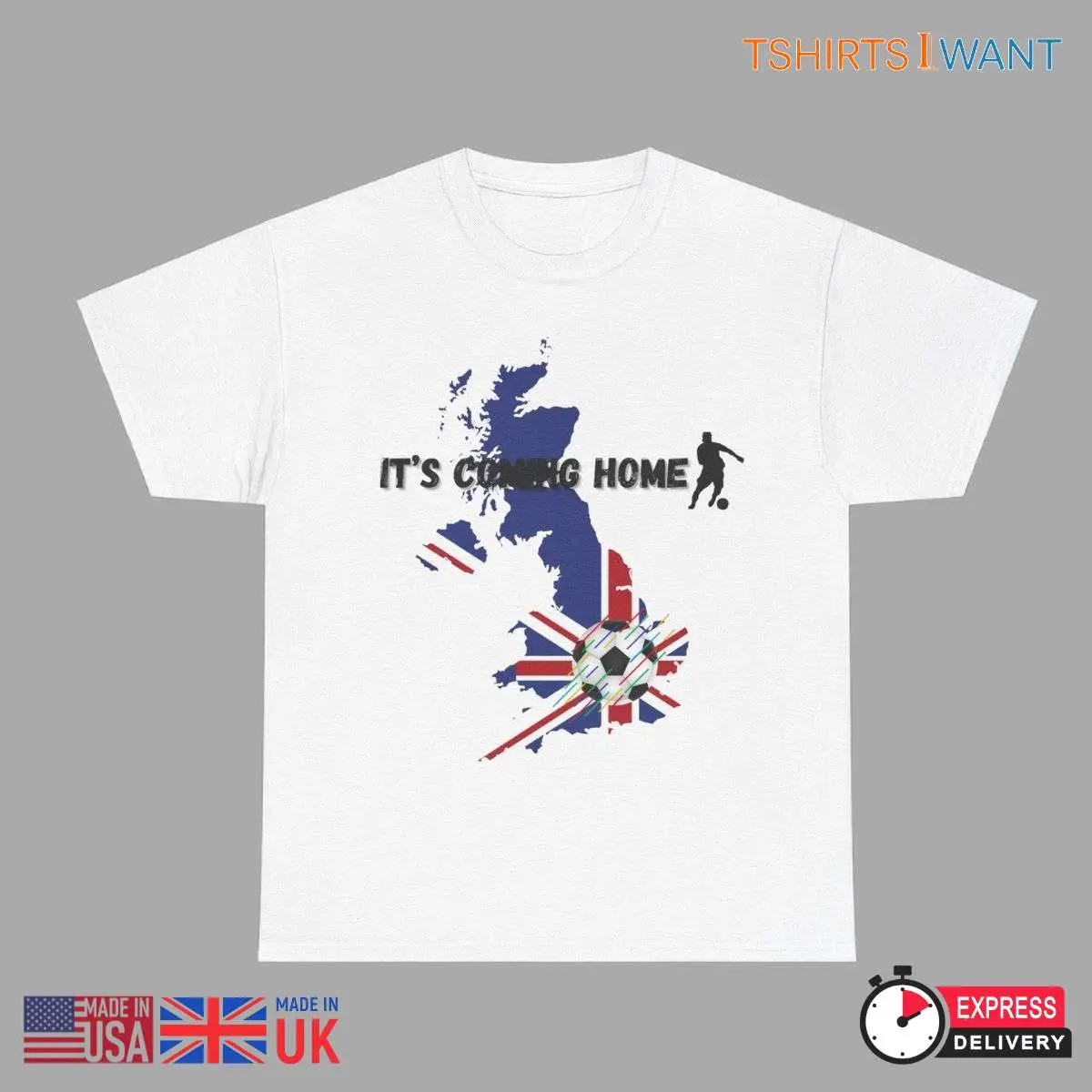Euro 2024 England Football Celebration Tee Victory Shirt - It's Coming Home 8 It's Coming Home Victory Tee Front
