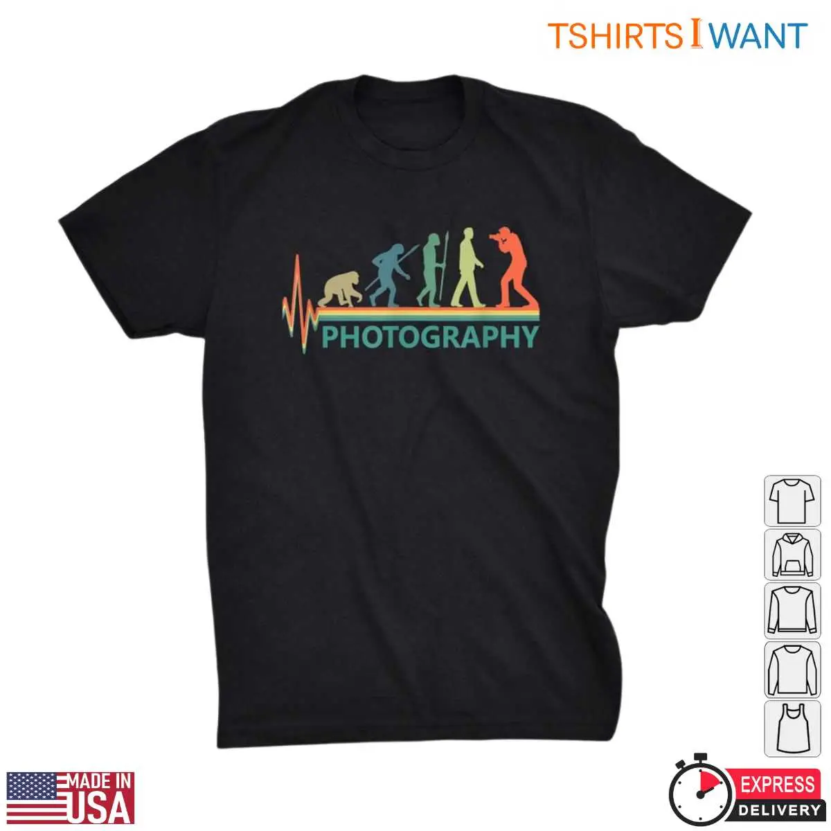 Freeze Time Photography Shirt - Superpower Camera Design Tee 3 Detail view of Photography Shirt
