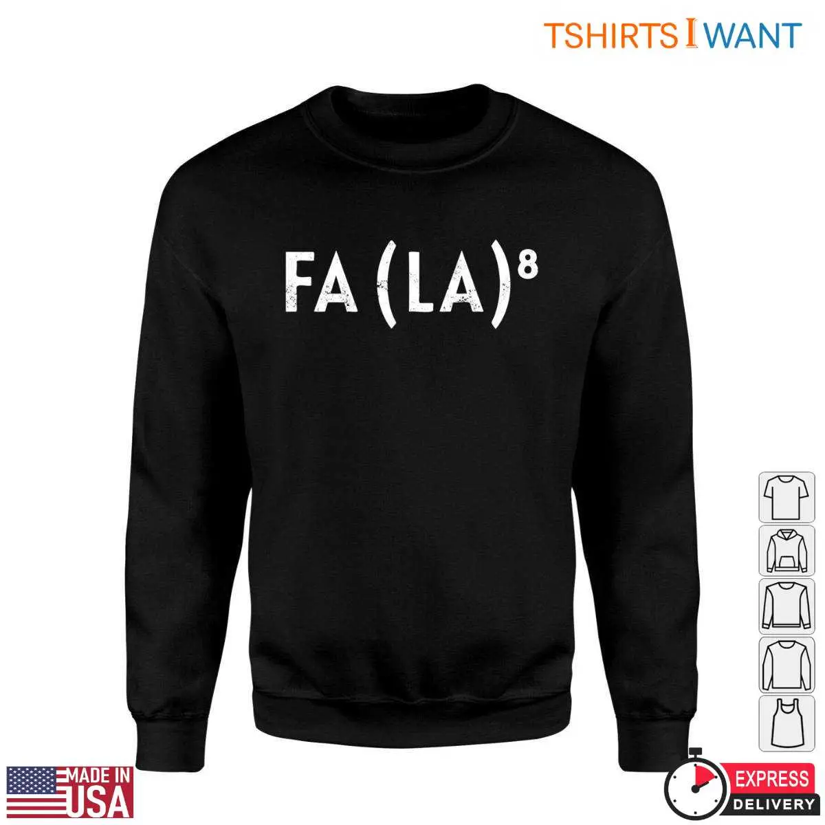 Fa La To The 8th Power T-Shirt – Funny Holiday Graphic Tee 11 Fa La To The 8th Power T-Shirt Detail