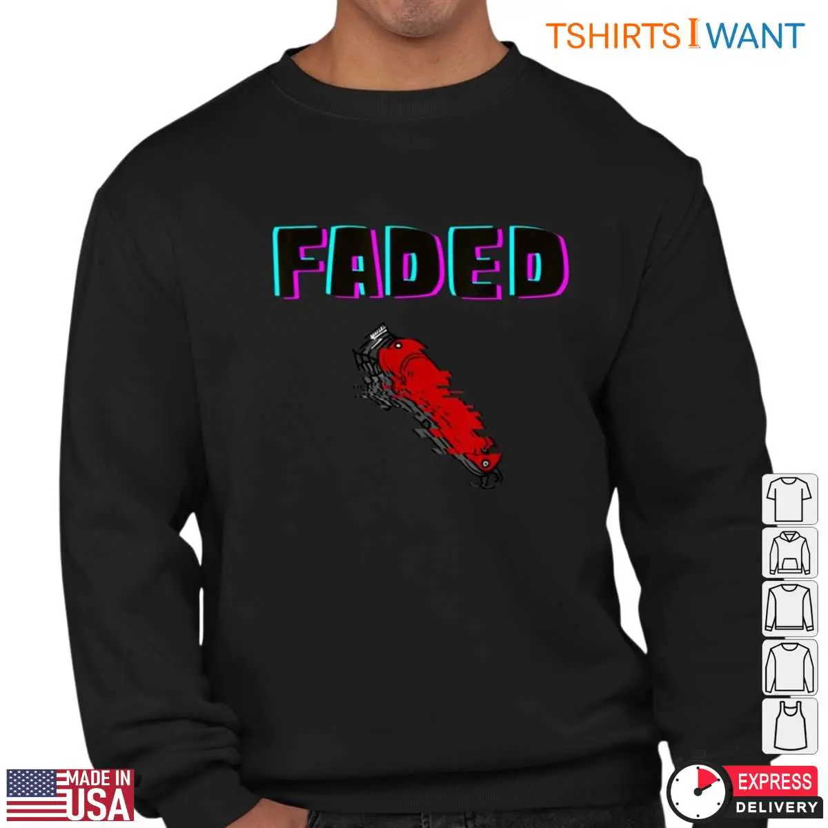 Faded Barber Clipper Funny Barber T Shirt 3 1.jpg