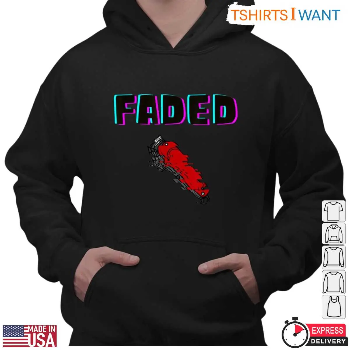 Faded Barber Clipper Funny Barber T Shirt 4 1.jpg