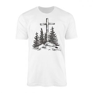 Faith Can Move Mountains T Shirt Christian Cross and Pine Trees 1 1.jpg