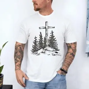 Faith Can Move Mountains T-Shirt Christian Cross and Pine Trees 10 Faith Can Move Mountains T Shirt Christian Cross and Pine Trees 4 1.jpg