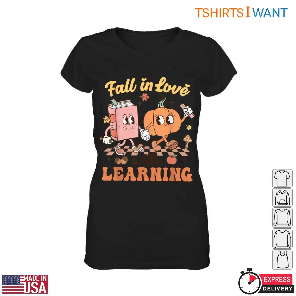 Fall in Love with Learning T Shirt E28093 Teacher Fall Fun 2.jpg