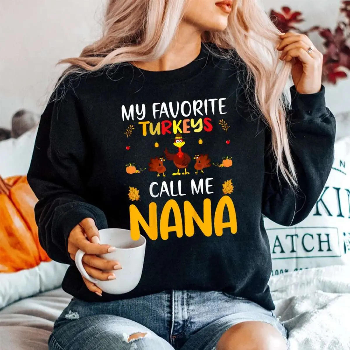 Family Thanksgiving My Favorite Turkey Nana Shirt 5 1.jpg
