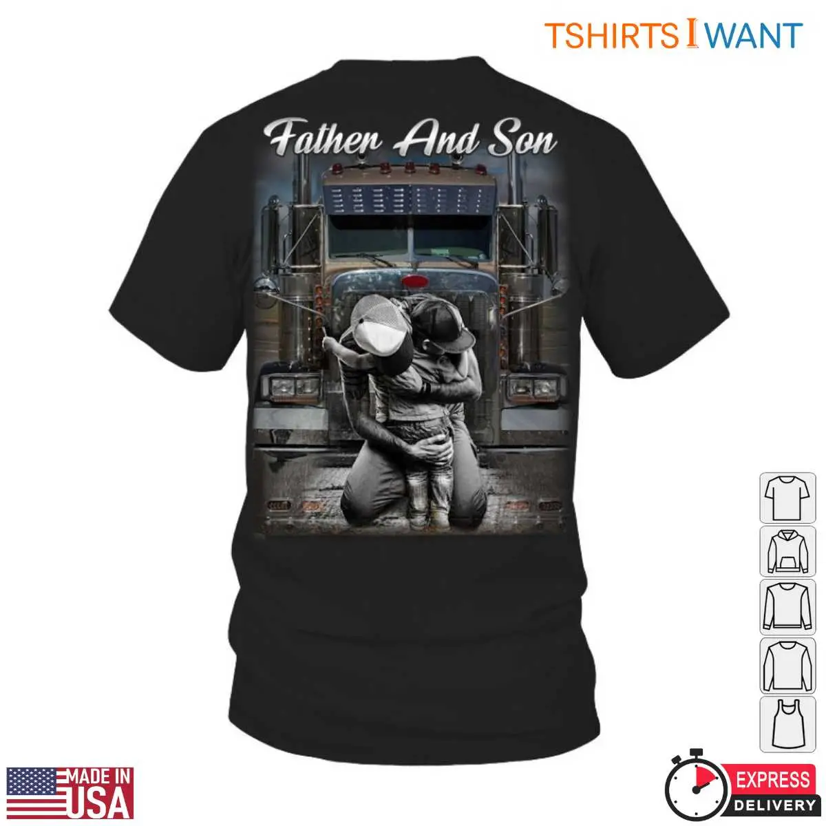 Father And Son Trucker Tee – Emotional Bond With Big Rig Trucker Graphic 1 Father And Son Trucker Tee 1 1.jpg
