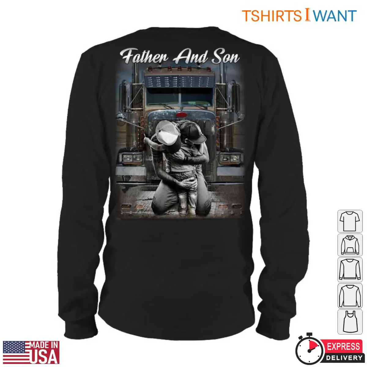 Father And Son Trucker Tee – Emotional Bond With Big Rig Trucker Graphic 5 Father And Son Trucker Tee 5 1.jpg