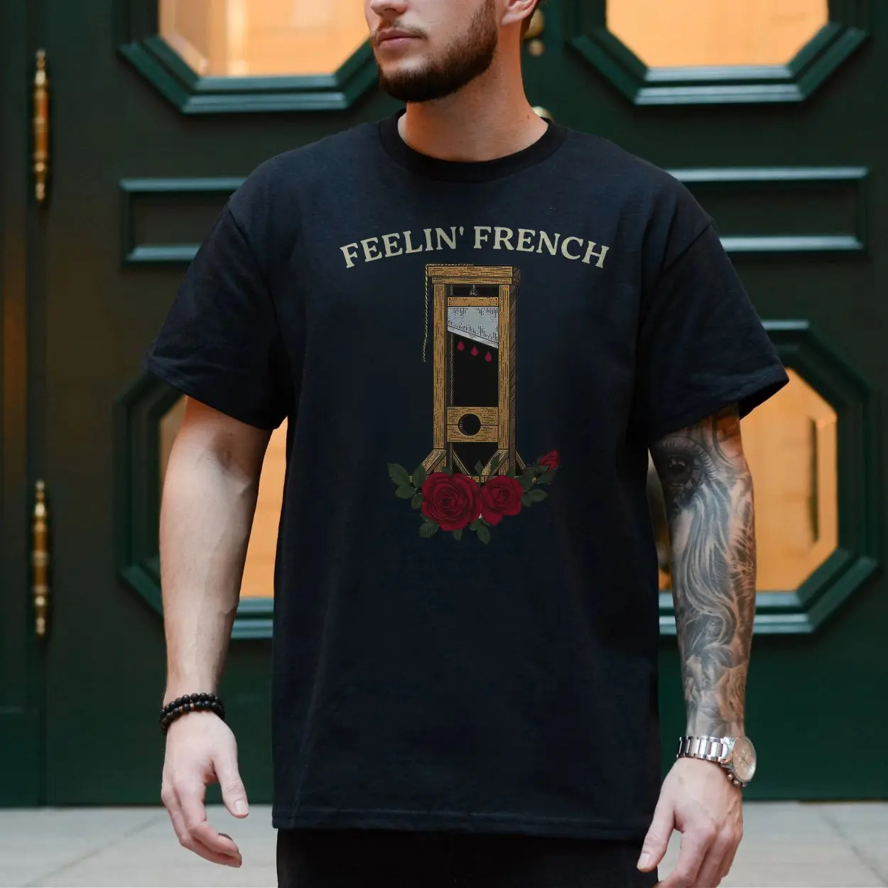 Feelin French Guillotine Blood Roses T Shirt 4 1.jpg