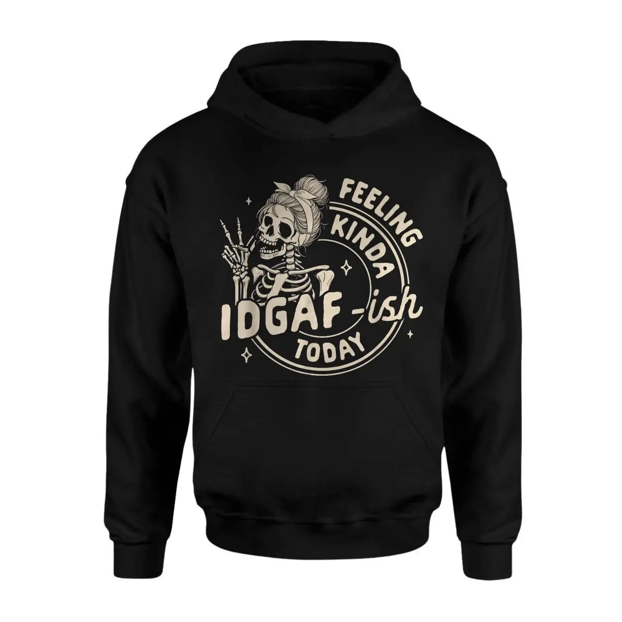 Feeling Kinda IDGAF ish Today T shirt E28093 Funny Skeleton Attitude Graphic Tee 2.jpg