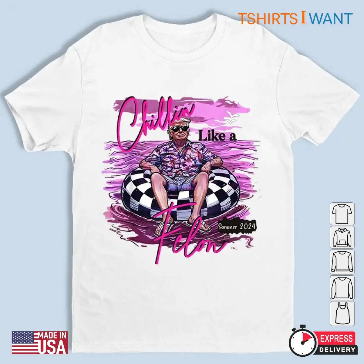 Felon Trump Meme: Chillin Like A Felon Funny Donald Trump Shirt 12 Felon Trump Meme Shirt Front