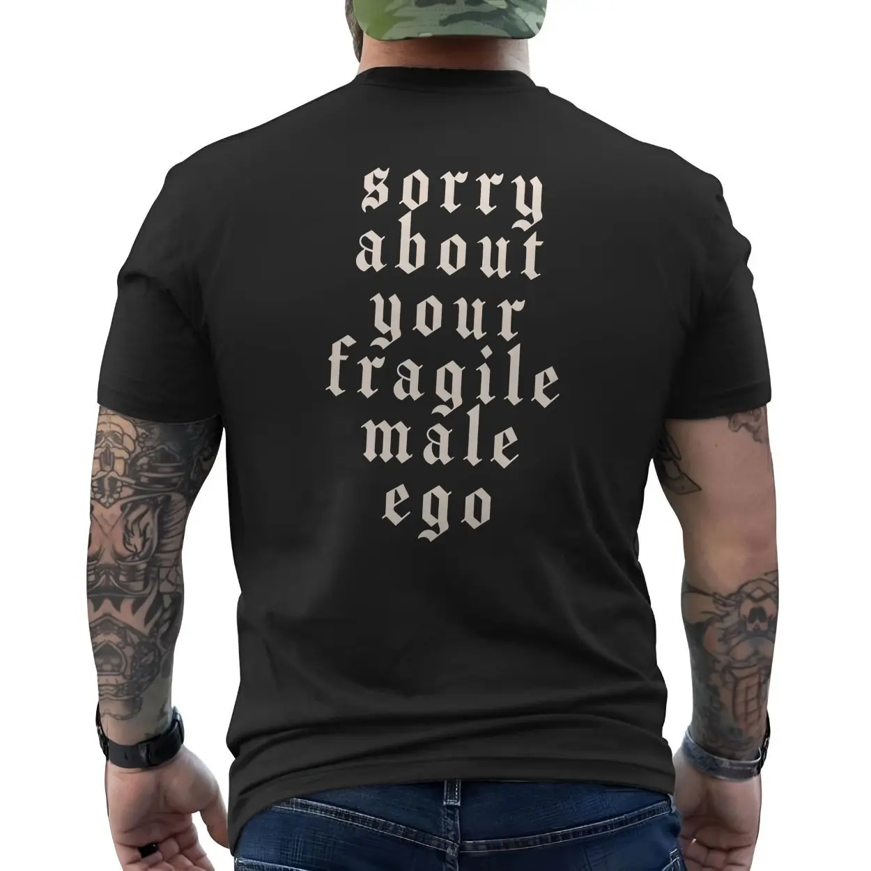 Feminist Statement T-Shirt – Sorry About Your Fragile Male Ego Tee 6 Feminist Statement T Shirt E28093 Sorry About Your Fragile Male Ego Tee 6.jpg