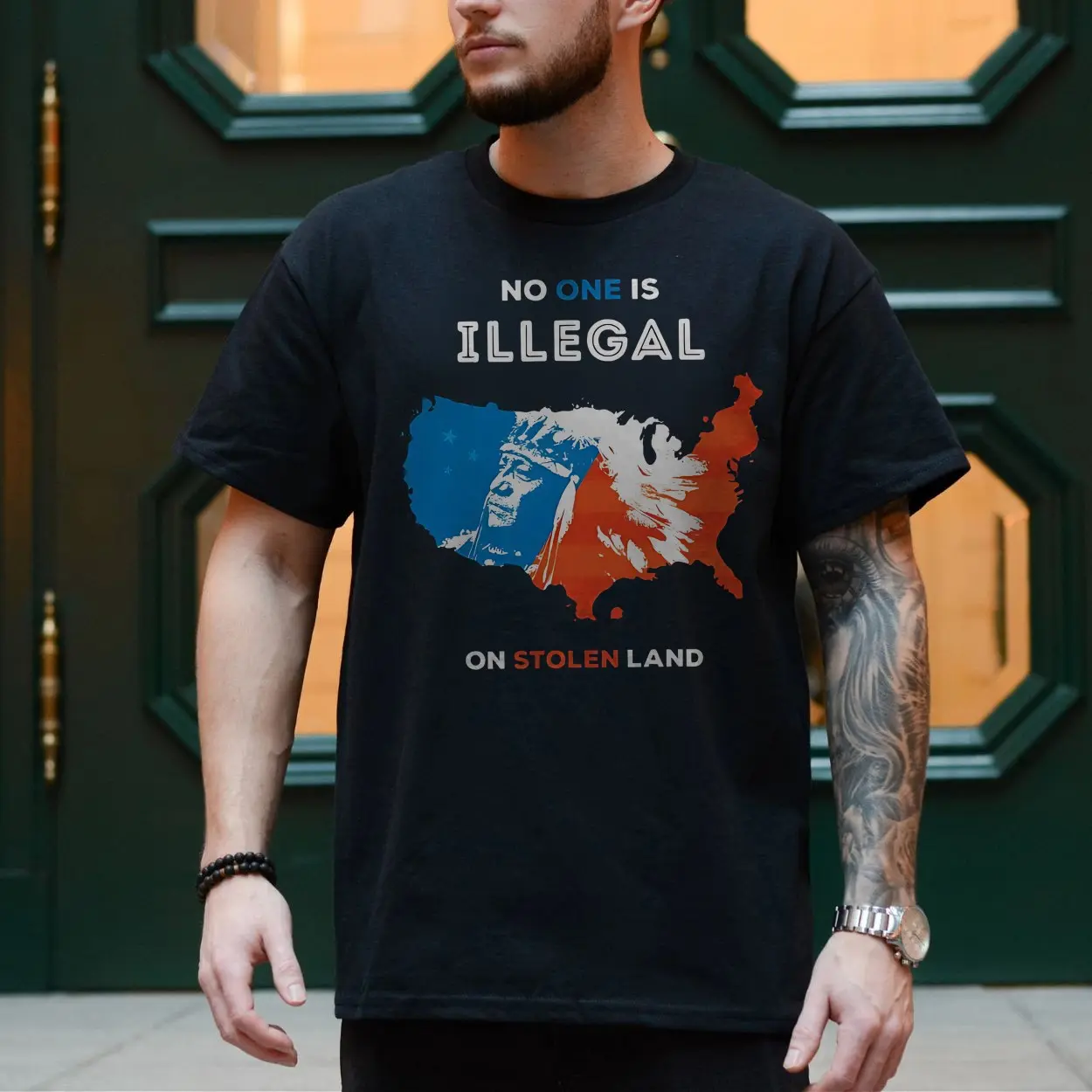 Fight for Justice – No One is Illegal on Stolen Land T-shirt 4 Fight for Justice E28093 No One is Illegal on Stolen Land T shirt 4.jpg
