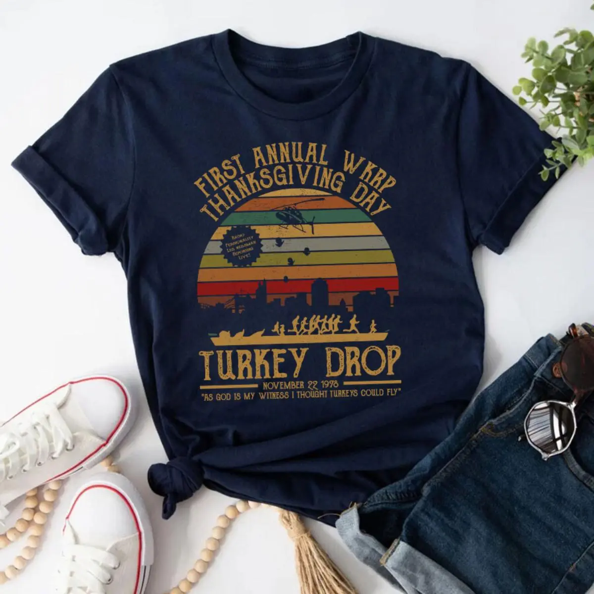First Annual WKRP Thanksgiving Turkey Drop Shirt 10 First Annual WKRP Thanksgiving Turkey Drop Sweatshirt 1