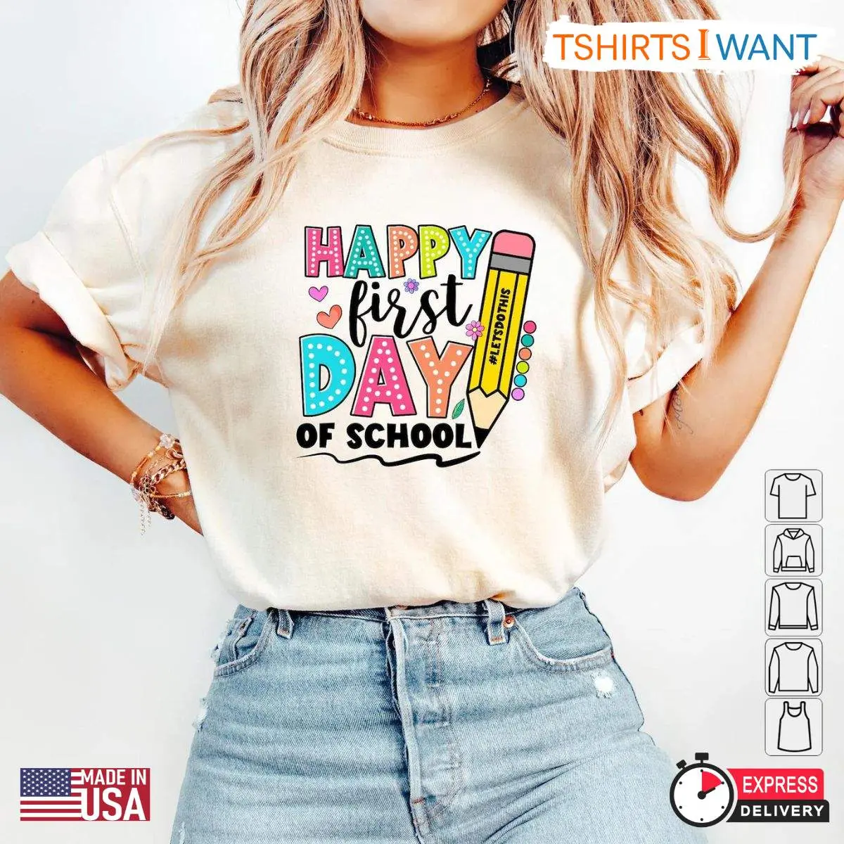 First Day of School Shirts for Mom, Kids, and Teachers - Perfect Natural Color Back to School Gifts 12 First Day of School Shirts collection view