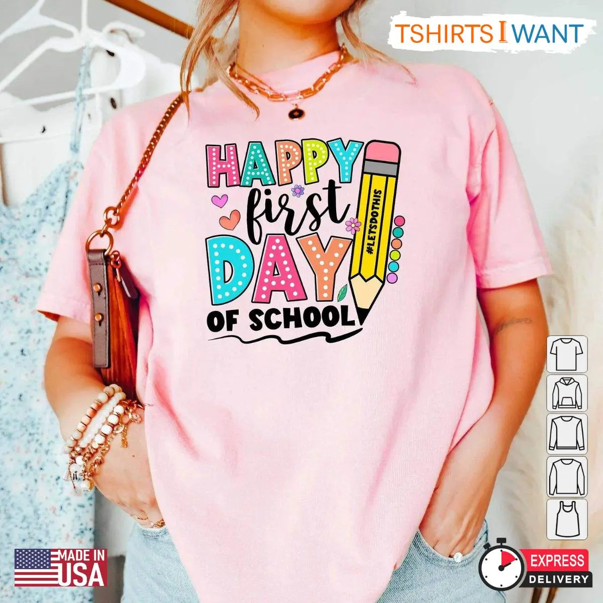 First Day of School Shirts for Mom, Kids, and Teachers - Perfect Natural Color Back to School Gifts 3 Untitled design 1