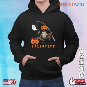 Fishing Halloween: Pumpkin Fisherman Fishing Rod Angler Halloween Shirt 7 Fishing Halloween Pumpkin Angler Costume 4 1.jpg